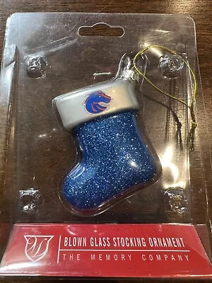 RARE Boise State Broncos Blown Glass Ornaments By The Memory Co. FAST FREE SHIP! • $15.99