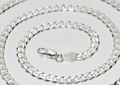 Sterling Silver Curb Chain - 3mm - 16  18  20  22  24  26  30  Solid 925 Silver • £13.95
