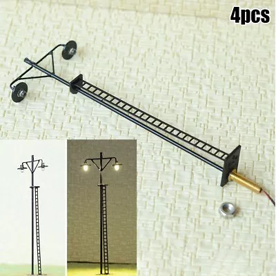 OO / HO Gauge LED Street Light With Resistors Model Train Railway Path Lamp Post • £11.14