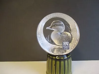 Mats Jonasson Maleras  Duckling  Crystal Paperweight • £15