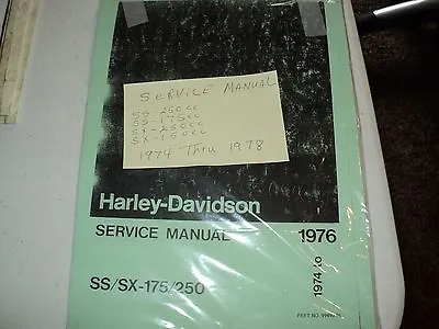 1976 Harley Aermacchi  Ss Sx 250cc/ 175cc   Service Manual 99490-76   Amf • $41.55