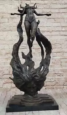 Handmade Medusa Bronze Sculpture NUDE Statue By Jean Patoue Figurine Gift NR • $499