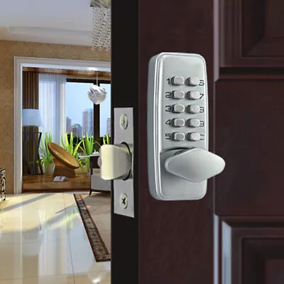 Mechanical Digital Door Lock Keyless Code Combination Deadbolt Lock Full Set Kit • $44.57