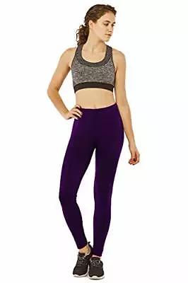 MOPAS Women's Fleece Lined Solid Color Full Length Leggings Free Size - D.Purple • $10