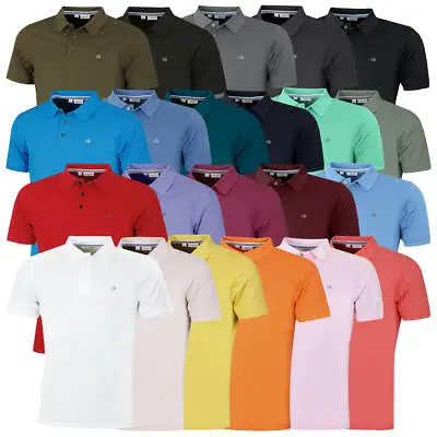 Calvin Klein Mens 2024 Campus 3 Button Ribbed Collar Golf Polo Shirt 25% Off RRP • £29.99