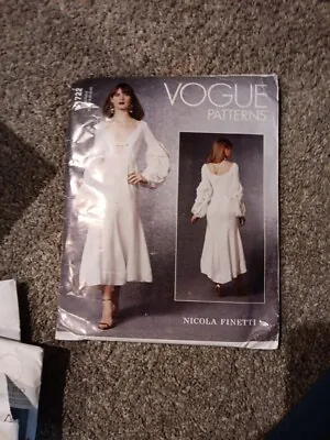 Vogue Pattern 1722 Misses' Nicola Finetti Special Occasion Dress  16- 24 Uncut • $5