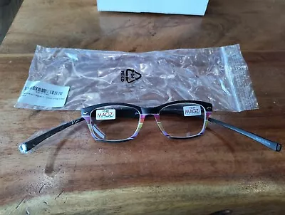 Magz Greenwich Reading Glasses MAGNETIC REAR CONNECT Multi Color Matte Black 3.0 • $18.95