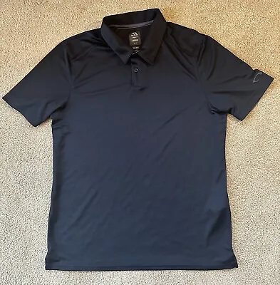 Oakley Regular Fit Golf Polo Large Black Classic Comfy Casual • $14.99