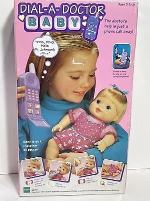 RARE HASBRO 1997 Choosy Baby All Gone Dial A Doctor Baby DOLL Vtg NIB COMPLETE! • $151.59