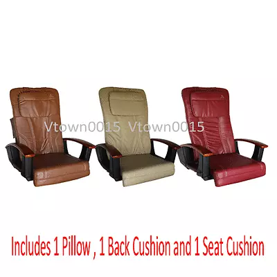 HT135 Leather Pad Set/Upholstery/Back Pillow Seat For Massage Spa Pedicure Chair • $227.80