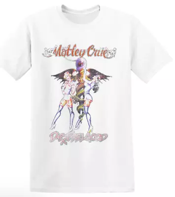 Motley Crue Tour DR. FEELGOOD VINTAGE TEE T Shirt White NWT Unisex 100% Cotton • $10.99