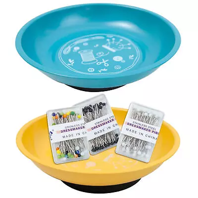 Magnetic Bowl Magnetic Sewing Pincushion With 150 Pieces Head Pins Storage Tools • $17.47