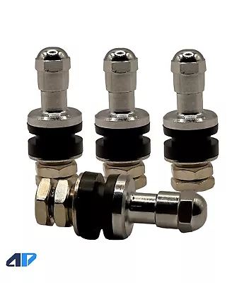 Flush Mount Metal/chrome Tire Valve Stems High Pressure Bolt In 4 Pieces 502 • $12.79