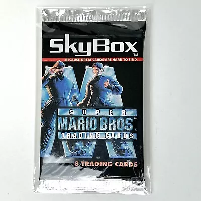 Vtg 1993 Super Mario Bros L Skybox Trading Card Single Pack New Sealed 8 Cards • $7.91