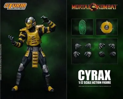 IN STOCK Storm Toys MORTAL KOMBAT CYRAX 1/12 Action Figure New • $245.56