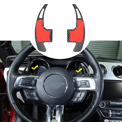 Steering Wheel Shift Paddle Extended Shifter Trim Cover For Ford Mustang 2015+ • $34.99