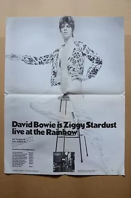 £9.99 • Buy David Bowie Ziggy Live At The Rainbow/ Windsor Jazz Festival Double Sided Poster