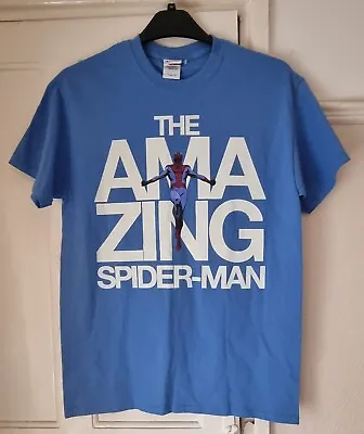 New Without Tag Gildan Marvel Spiderman T- Shirt Size Medium Colour Blue • £7