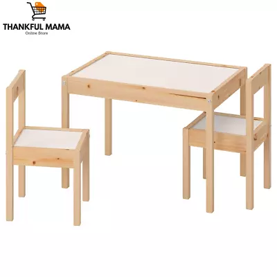 £82.54 • Buy Ikea LATT Children's Table And 2 Chairs Set White/pine - NEW
