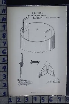 1872 Curtis Marlborough Ma Boot Strap Guard Cobbler Farm Patent Litho 125274 • $49.95