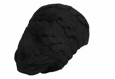 Nirvanna Designs Women's Cable Beret Black • $15.99