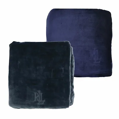 Lauren Ralph Lauren Throw Microfiber Blanket 108/90 Micromink Rl Logo King Size • $74.99