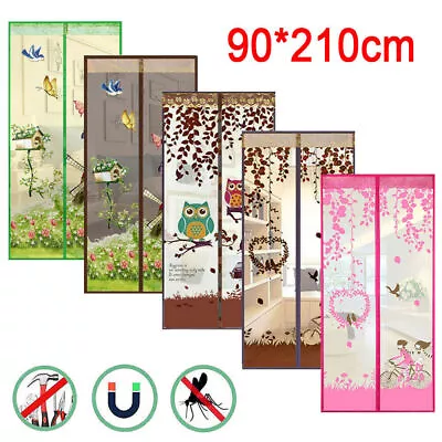 Magnetic Door Screen Door Net Mesh Keeps Bugs & Mosquitoes Out 90*210cm UK • £5.99