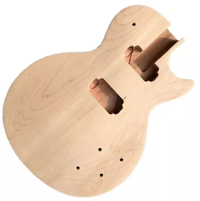 New Guitar Body  LP Style Set In Mahogany & Maple Cap HH Pickup DIY Guitar Body • £84.36