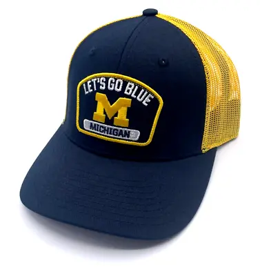 Michigan Wolverines Blue Trucker Mesh Hat Mvp Authentic Ncaa Football Team New • $21.99