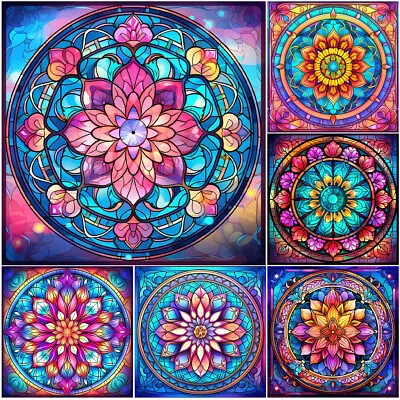 $5.99 • Buy DIY Art 5D Full Drill Diamond Painting Mandala Embroidery Craft Kit Home Decor