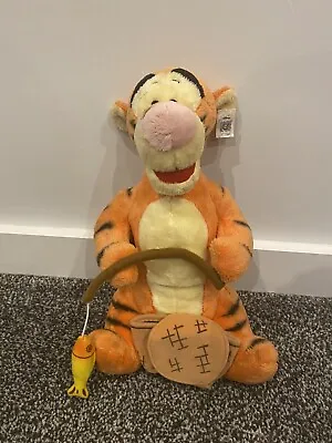 £10 • Buy Disney Winnie The Pooh 13” Tigger With Fishing Rod Soft Plush Toy