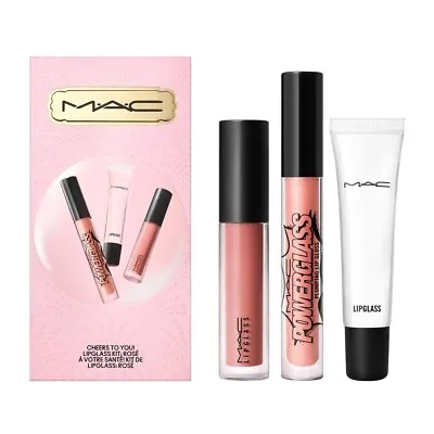 MAC Cheers To You! Lipglass Kit: ROSE 3pc-Set 2022 Holiday Lipgloss Lip Set NIB • $34.99