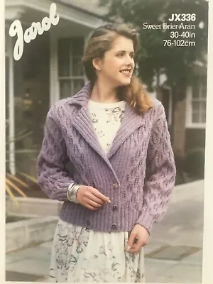 £3 • Buy Jarol Aran Ladies Cardigan Knitting Pattern