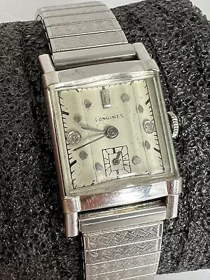 NICE! Longines Vintage Diamond Dial Watch W/Art Deco 10k RGP Bubble Glass Case • $134.99