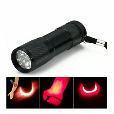 670nm 9LED Deep Red Light Flashlight Against Deteriorating Eyesight Red Torch • $6.59