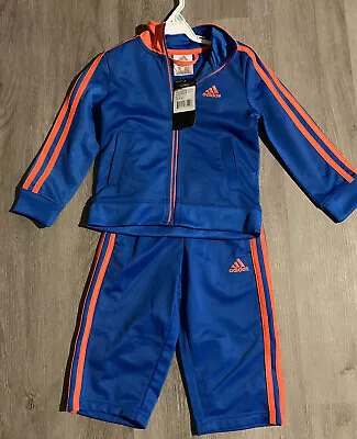$24.99 • Buy ADIDAS Toddler Boy’s Tricot Tracksuit Set - Jacket/Joggers Outfit, 2-piece Set