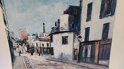 Vintage Maurice Utrillo Rue Du Mont-cenis Street Scene Art Print • $39.99