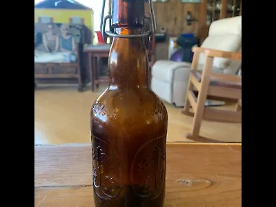 $0.99 • Buy Vintage Grolsch Amber Brown Beer Bottles W/ Porcelain Swing Top Lid With Gaskets