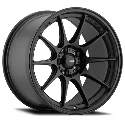 17  Konig 57B Dekagram 17x8 5x4.5 Semi-Matte Black Wheel 40mm Rim • $514.21