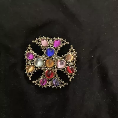 Vintage Maltese Cross Brooch • $10.99