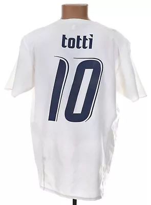 ITALY NATIONAL TEAM 2006/2007 AWAY FOOTBALL SHIRT JERSEY #10 TOTTI 60x71 SIGNED • $212.76