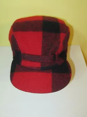 Vintage C.C. Filson Co Mackinaw Buffalo Plaid Wool Cap Hat • $49.99