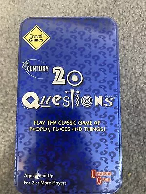 21st Century 20 Questions Car Travel Guessing Game Box University Games 8+ • £8.54