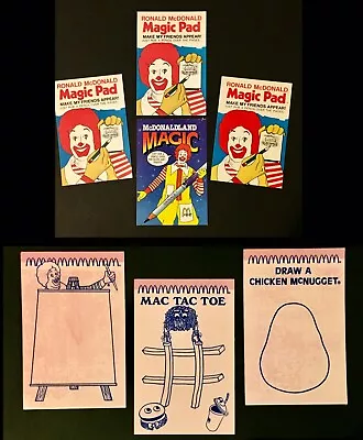 1976 1986 1992 VINTAGE “MAGIC PAD” & “MAGIC SLATE” GAMES LOT By McDONALD’S !! • $40