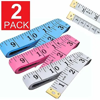 2-Pack Body Measuring Tape Ruler Sewing Cloth Tailor Measure 60 Inch 150 Cm • $3.79