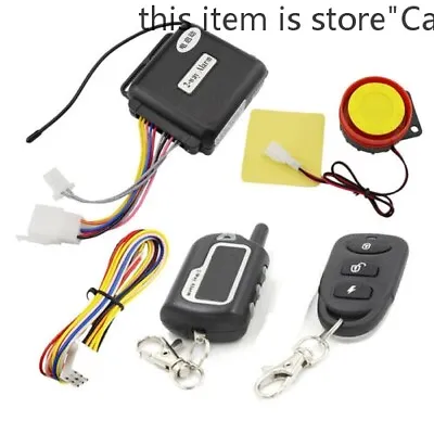 Motorcycle 2way Security Alarm System Anti-theft Remote Control Engine Start Kit • $61.61