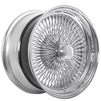 17x8  Wire Wheels Standard 100-spoke Straight Lace Chrome Rims (w06) • $1399