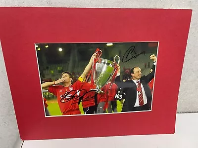 £79.99 • Buy Steven Gerrard Rafa Benitez Signed Photo 2005 Champions League Final With Coa
