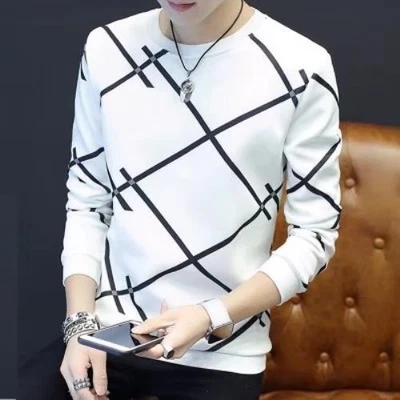 $28.23 • Buy Round Neck Men's Long Sleeve Sweater Men Casual T-shirt