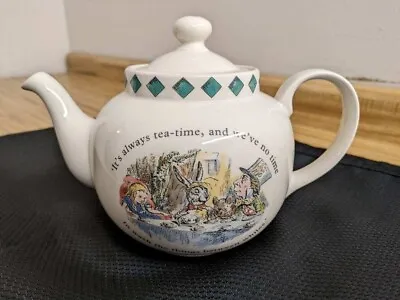 Vtg. Poole Pottery; Mad Hatter's Tea Party Teapot. • $75